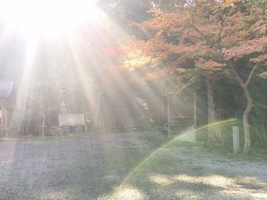 Ｈｅｒｂ・Ｒｏｏｍ　ｌｅａｆイベント出店ワンネス祭Ⅲ in 大水上神社朝の風景
