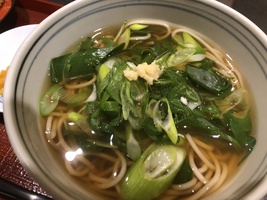 晩ごはんは、京都で。あっさりしたそば